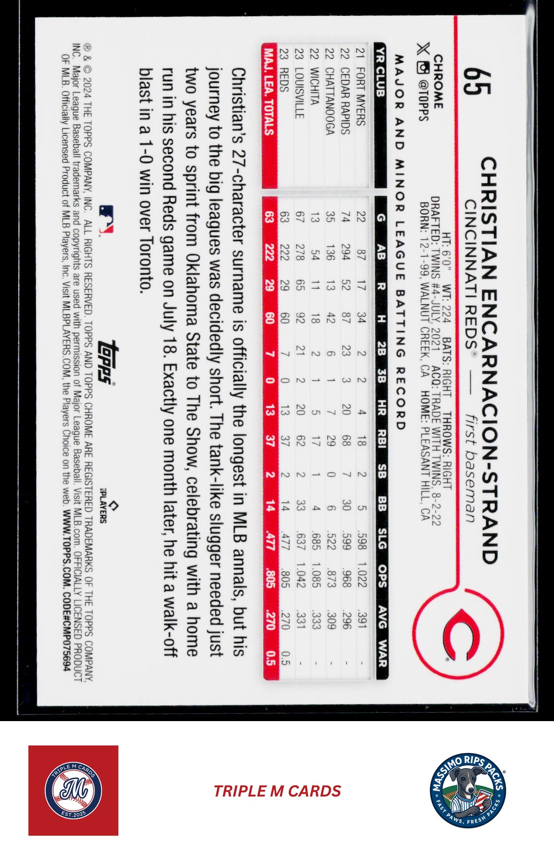 2024 Topps Chrome #65 Christian Encarnacion-Strand