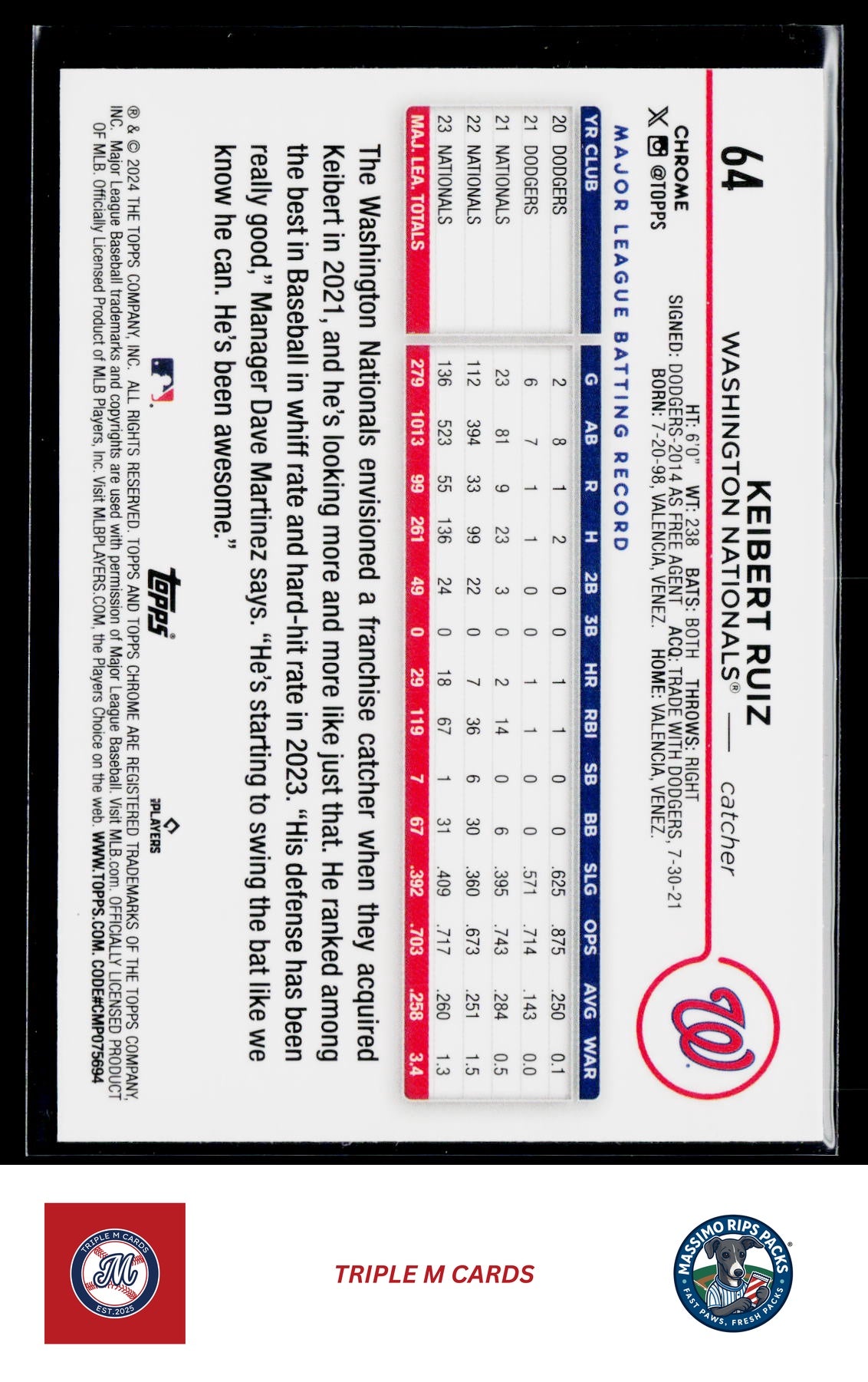 2024 Topps Chrome #64 Keibert Ruiz
