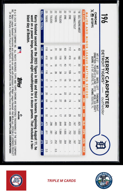 2024 Topps Chrome #196 Kerry Carpenter