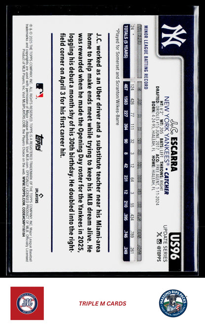 2025 Topps Update #US96 J.C. Escarra
