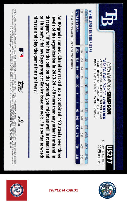 2025 Topps Update #US277 Chandler Simpson