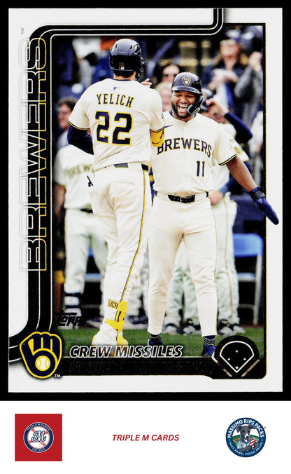 2025 Topps Update #US233 Crew Missiles (Christian Yelich / Jackson Chourio)