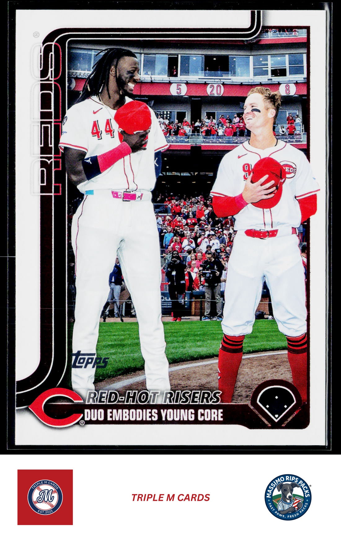 2025 Topps Update #US331 Red-Hot Risers (Elly De La Cruz / Matt McLain)