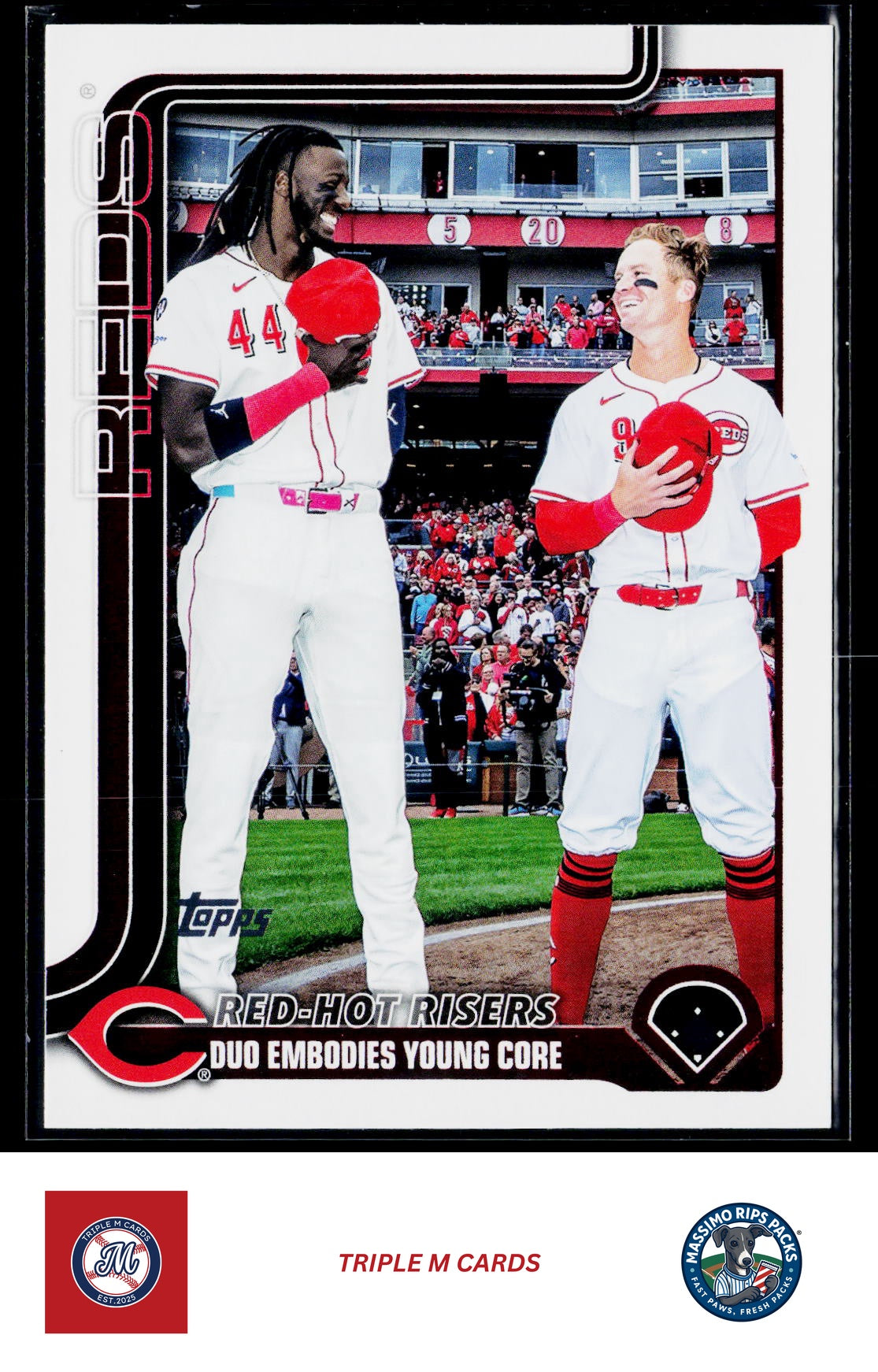 2025 Topps Update #US331 Red-Hot Risers (Elly De La Cruz / Matt McLain)