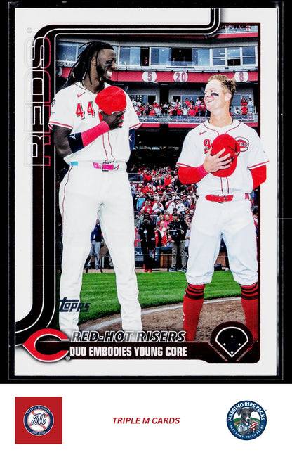 2025 Topps Update #US331 Red-Hot Risers (Elly De La Cruz / Matt McLain)