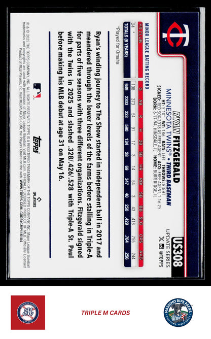 2025 Topps Update #US308 Ryan Fitzgerald