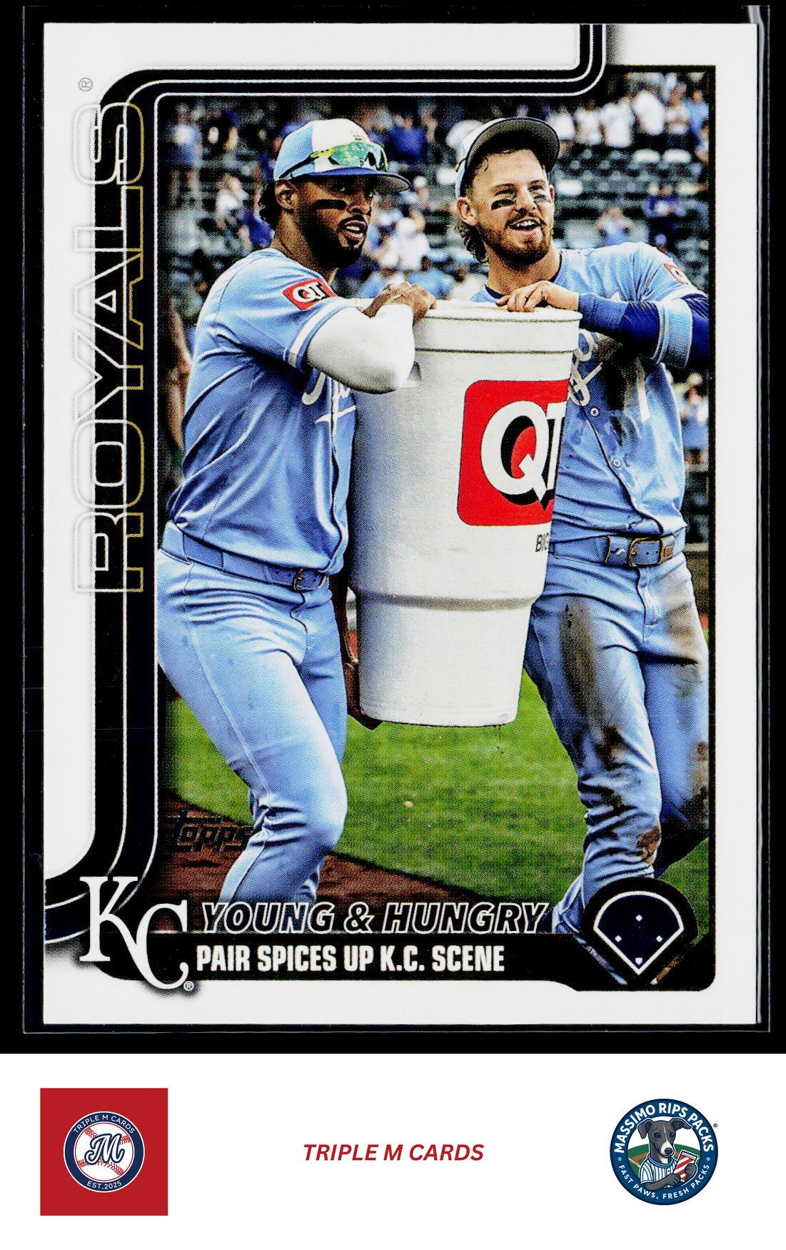 2025 Topps Update #US209 Young &amp; Hungry (MJ Melendez / Bobby Witt Jr.)