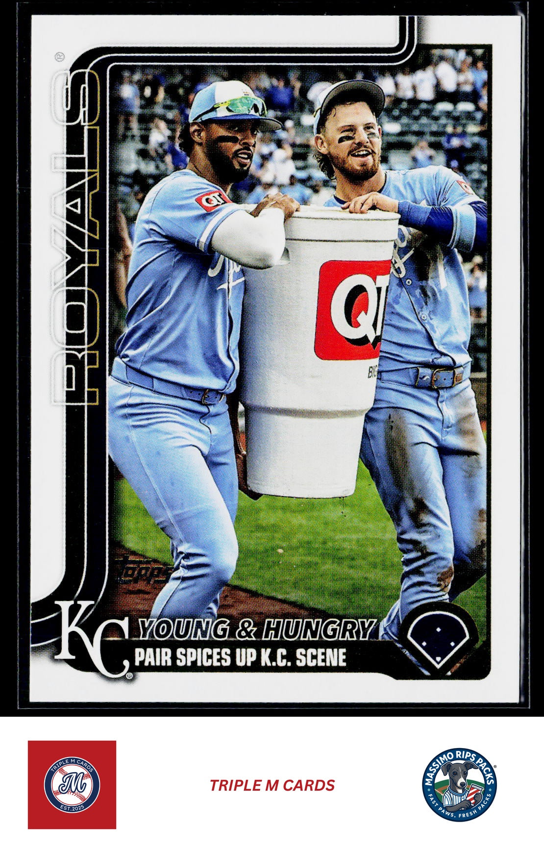 2025 Topps Update #US209 Young &amp; Hungry (MJ Melendez / Bobby Witt Jr.)