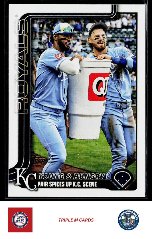 2025 Topps Update #US209 Young &amp; Hungry (MJ Melendez / Bobby Witt Jr.)