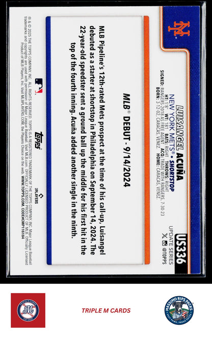 2025 Topps Update #US336 Luisangel Acuña