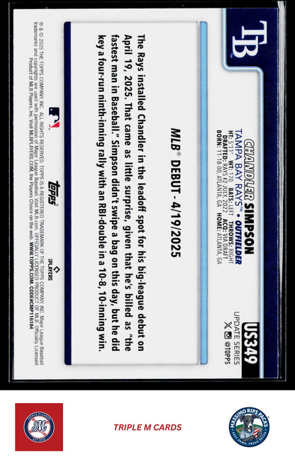 2025 Topps Update #US349 Chandler Simpson