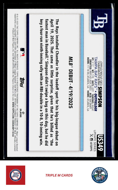 2025 Topps Update #US349 Chandler Simpson
