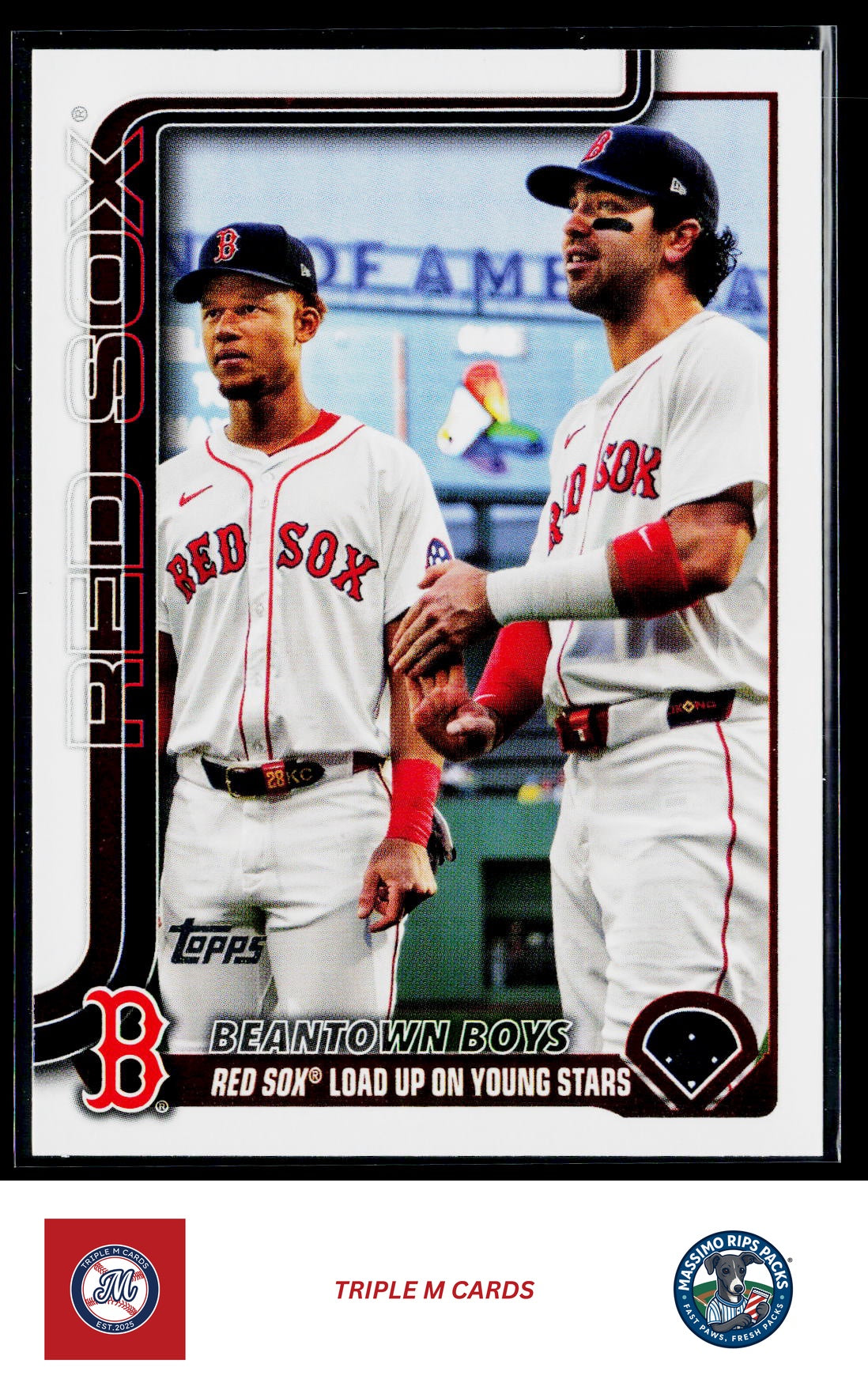 2025 Topps Update #US241 Beantown Boys (Marcelo Mayer / Kristian Campbell)