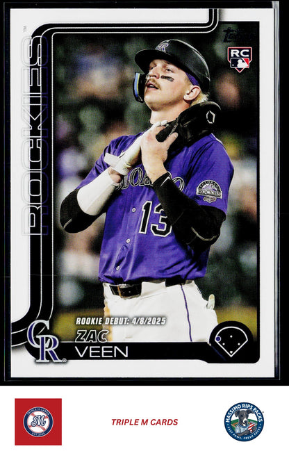 2025 Topps Update #US2 Zac Veen