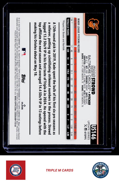 2025 Topps Update #US146 Kade Strowd Holo Foil