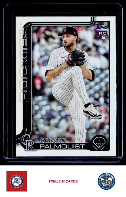 2025 Topps Update #US321 Carson Palmquist Holo Foil