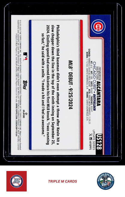 2025 Topps Update #US128 Kevin Alcántara Holo Foil