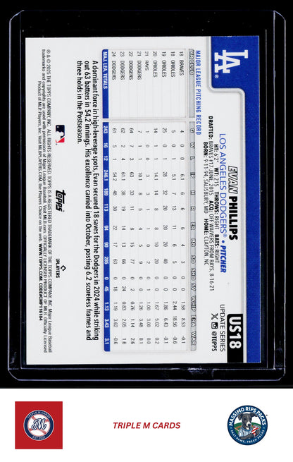 2025 Topps Update #US18 Evan Phillips Holo Foil