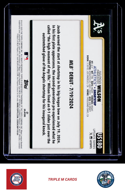 2025 Topps Update #US180 Jacob Wilson
