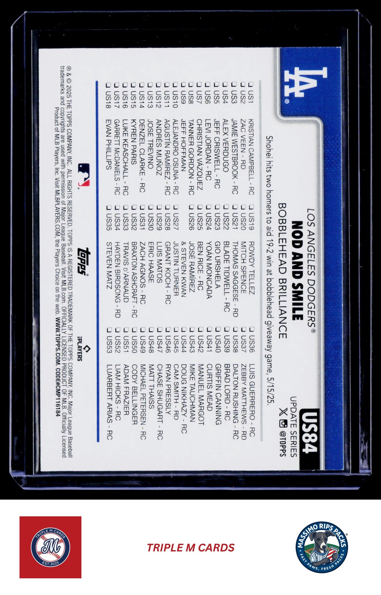 2025 Topps Update #US84 Nod and Smile