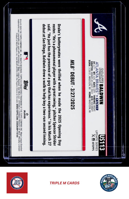 2025 Topps Update #US113 Drake Baldwin