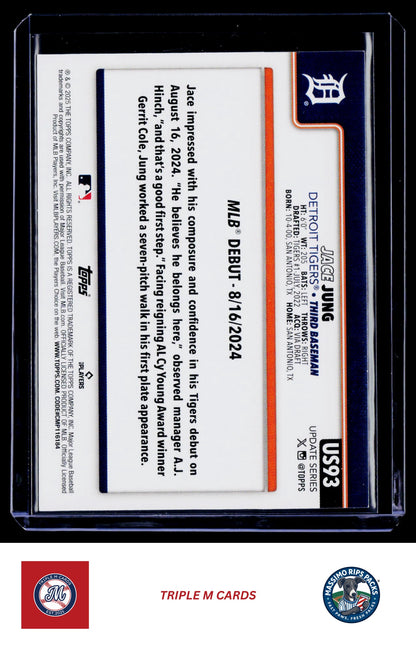 2025 Topps Update #US93 Jace Jung