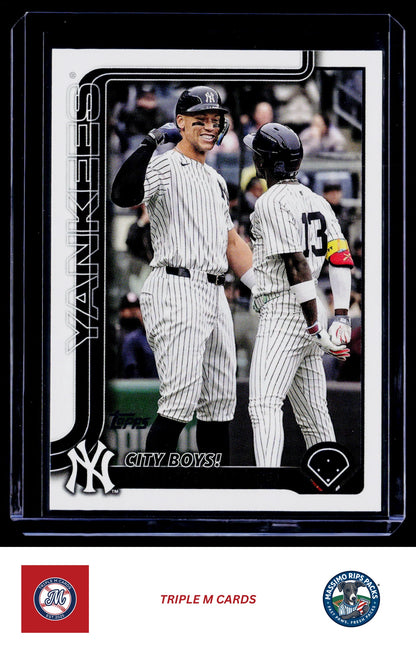 2025 Topps Update #US85 City Boys! (Aaron Judge / Jazz Chisholm Jr.)