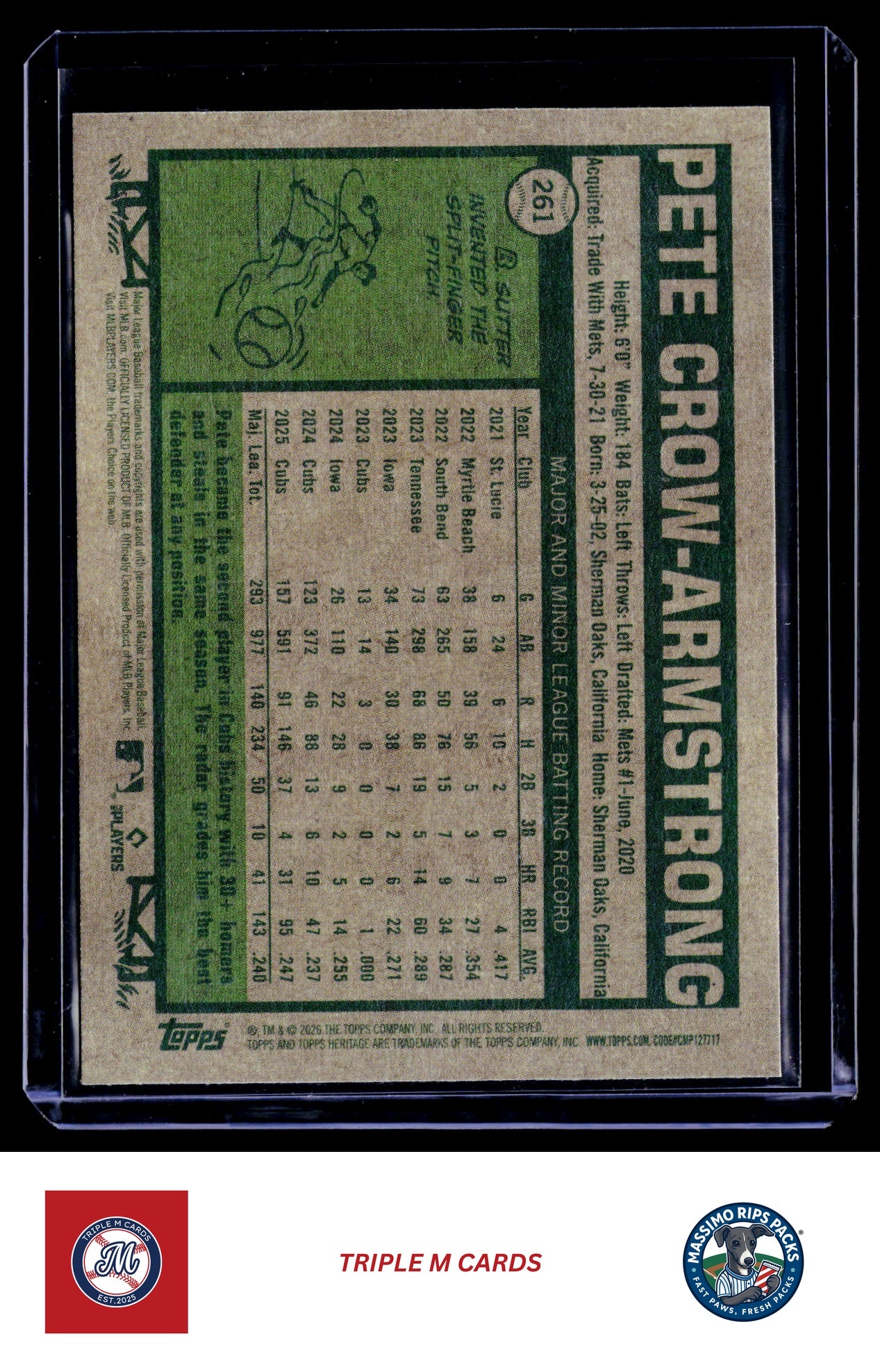 2026 Topps Heritage #261 Pete Crow-Armstrong