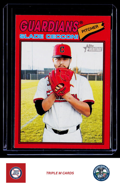 2026 Topps Heritage #87 Slade Cecconi Red