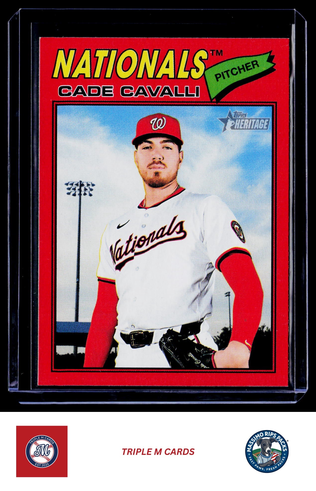 2026 Topps Heritage #68 Cade Cavalli Red