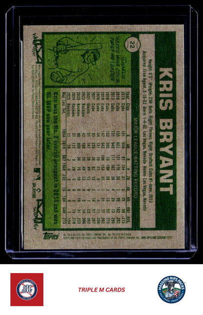 2026 Topps Heritage #22 Kris Bryant Red