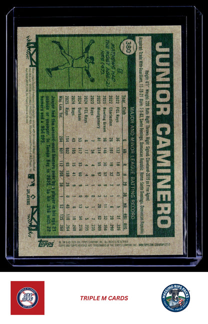 2026 Topps Heritage #380 Junior Caminero