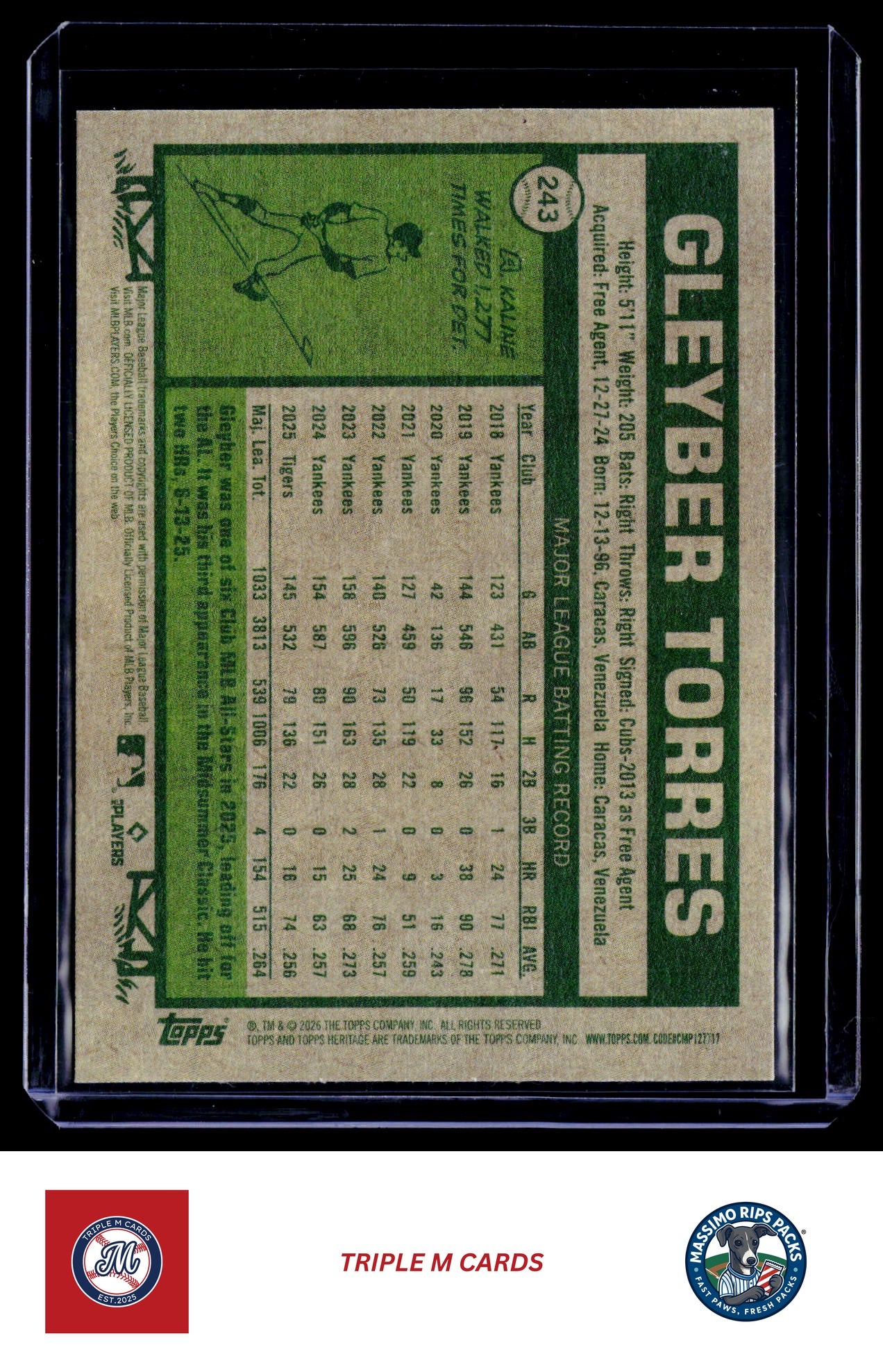 2026 Topps Heritage #243 Gleyber Torres