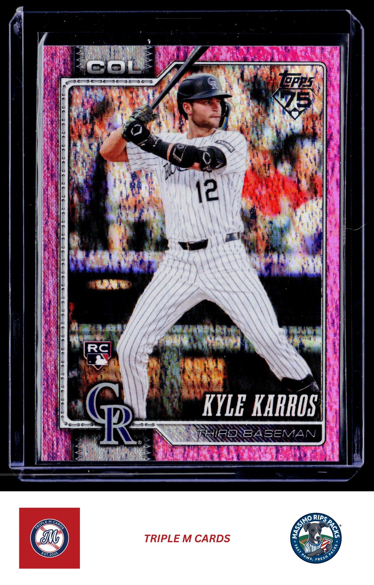 2026 Topps #334 Kyle Karros Pink Diamante Foil