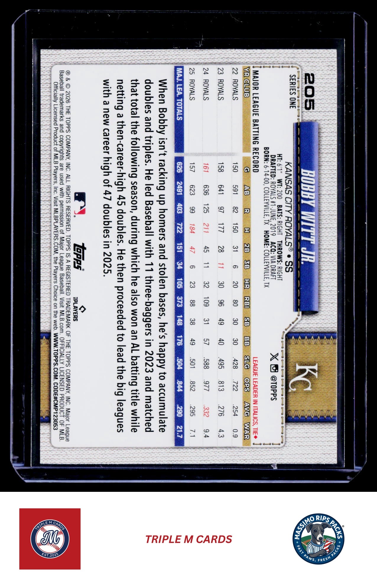 2026 Topps #205 Bobby Witt Jr.