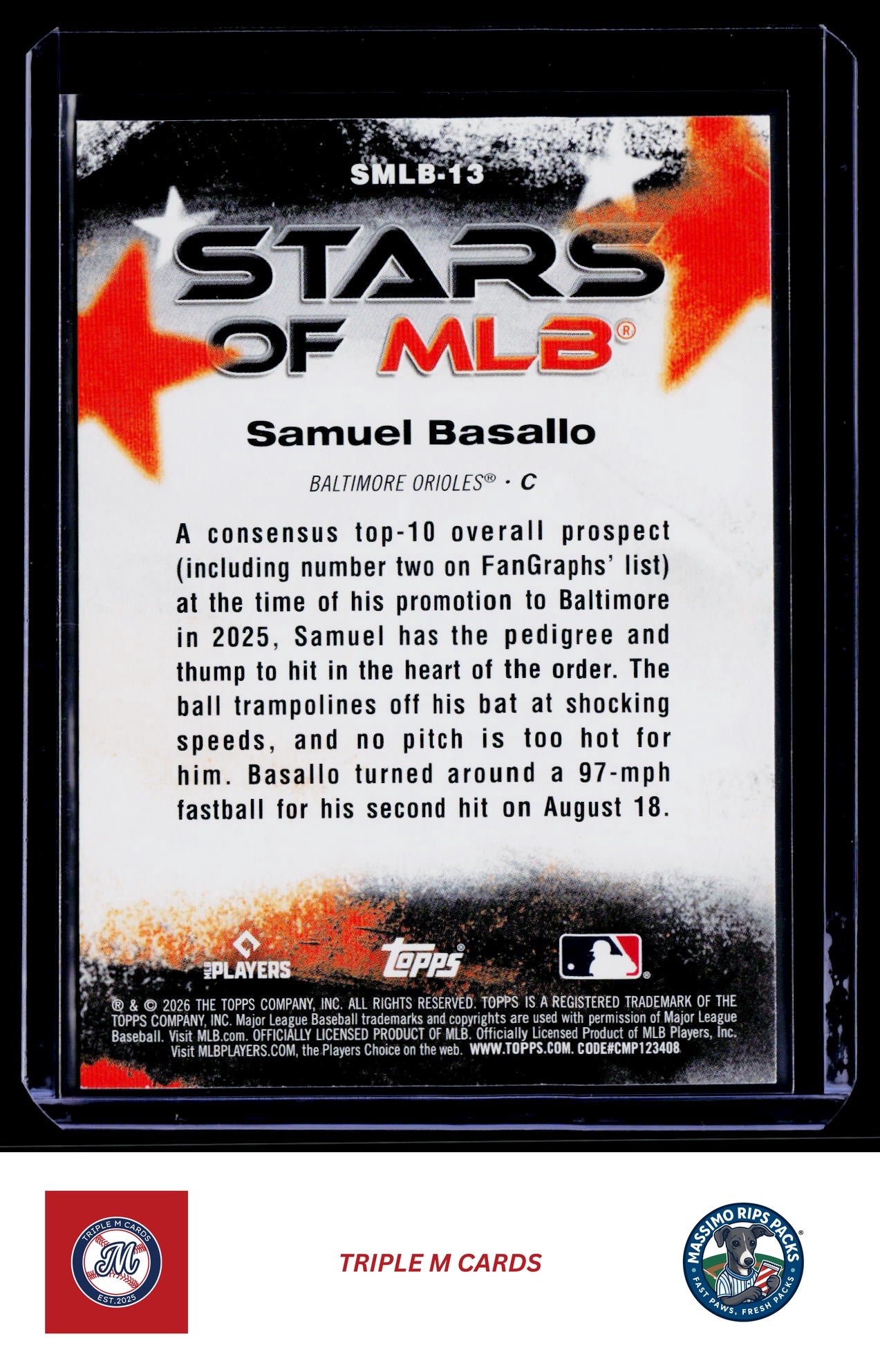 2026 Topps #SMLB-13 Samuel Basallo Stars of MLB