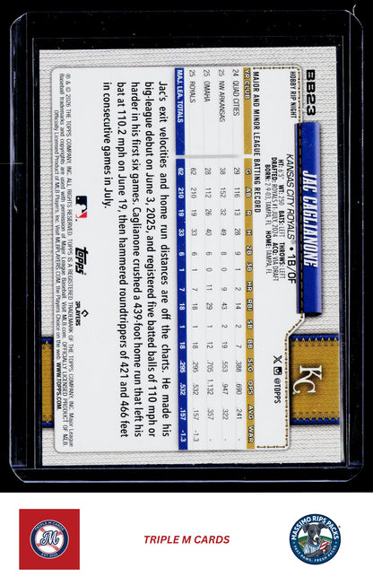 2026 Topps Rip Night #BB23 Jac Caglianone