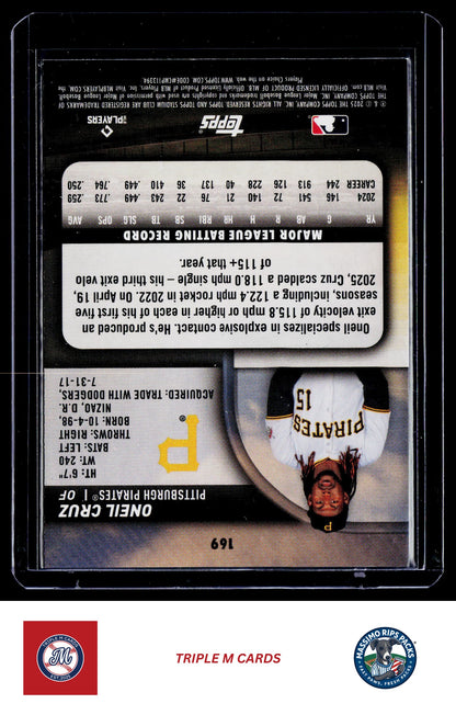 2025 Stadium Club #169 Oneil Cruz