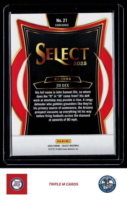 2025 Panini Select #21 JD Dix