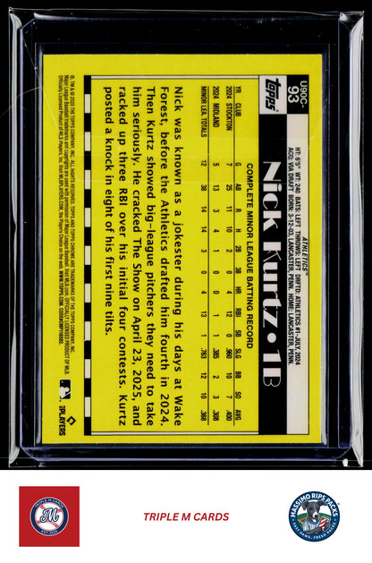 2025 Topps Update #U90C-93 Nick Kurtz