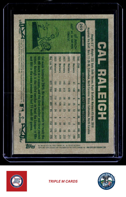 2026 Topps Heritage #269d Cal Raleigh