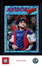 2026 Topps Heritage #219 Yainer Diaz Chrome Light Blue Sparkle Refractors