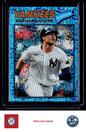 2026 Topps Heritage #297 Anthony Volpe Chrome Light Blue Sparkle Refractors