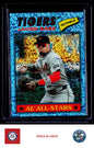 2026 Topps Heritage #107 Javier Báez Chrome Light Blue Sparkle Refractors