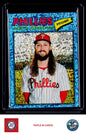 2026 Topps Heritage #193 Matt Strahm Chrome Light Blue Sparkle Refractors