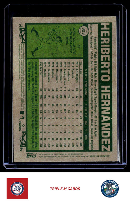 2026 Topps Heritage #323 Heriberto Hernández