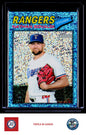 2026 Topps Heritage #40 Nathan Eovaldi Chrome Light Blue Sparkle Refractors