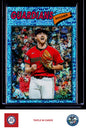 2026 Topps Heritage #74 Tanner Bibee Chrome Light Blue Sparkle Refractors