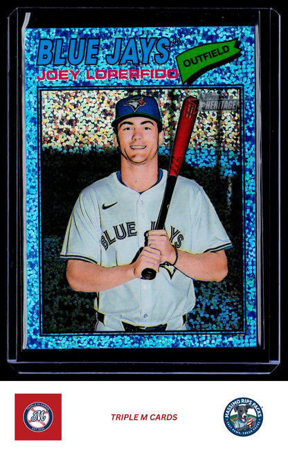 2026 Topps Heritage #354 Joey Loperfido Chrome Light Blue Sparkle Refractors
