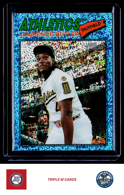 2026 Topps Heritage #94 Lawrence Butler Chrome Light Blue Sparkle Refractors